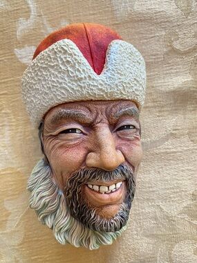 Bossons Hand-Painted Decorative Wall Mask — Multicolor
